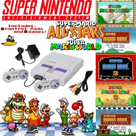 Snes Complete Mario Set No Game Super Nintendo Mario World All Stars ...