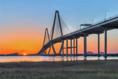 The Arthur Ravenel Jr. Bridge at Sunset 4 Photograph by Steve Rich ...