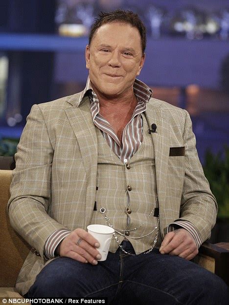 Mickey Rourke has make-up malfunction on Tonight Show with Jay Leno ...