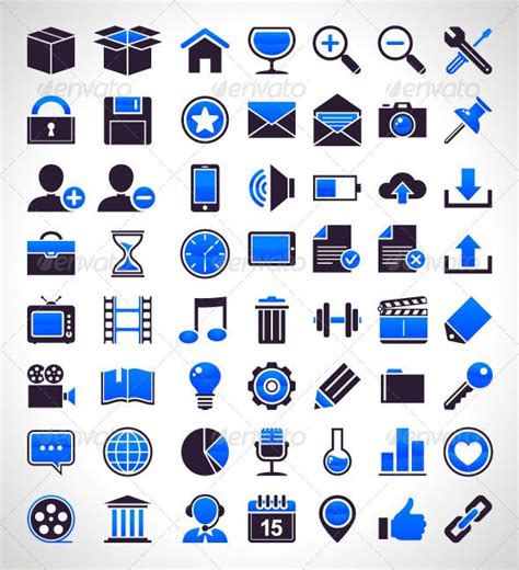 Set of 56 Simple Universal Icons | Vector art, Stock illustration, Icon