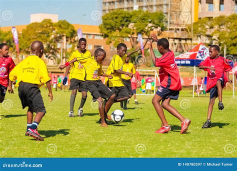 Black Kids Playing Soccer