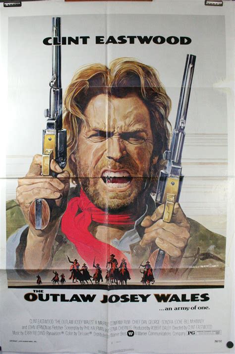 OUTLAW JOSEY WALES, Original Clint Eastwood Western Movie Theater ...