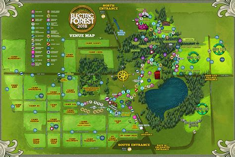 Electric Forest Map | Color 2018