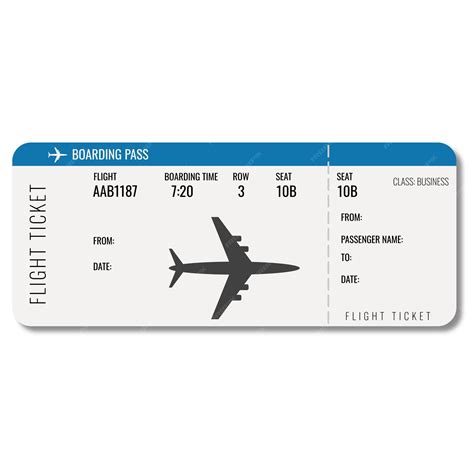 Premium Vector | Airplane ticket passenger ticket vector illustration