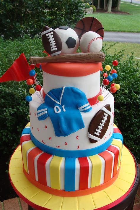 Sports Theme Birthday Cake | CakeIDo! | Flickr