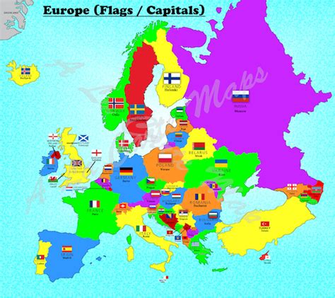 Europe Map With Cities And Capitals