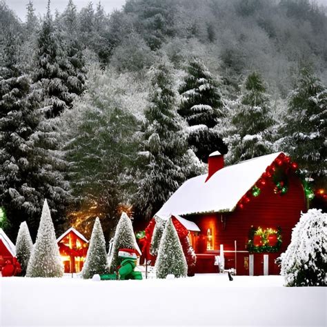 Premium AI Image | christmas Vacation Escape with Snowy Landscapes ...