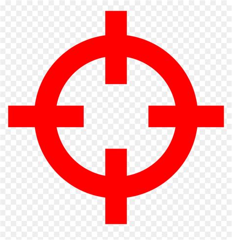 File - Crosshairs Red - Svg - Shooting Cursor Png , - Red Crosshair ...