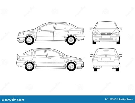 Generic Saloon Car Diagram Stock Illustrations – 2 Generic Saloon Car ...