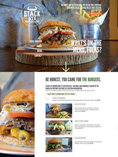 Stack 571 Burger & Whiskey Bar | Web Design From Fingerprint Marketing