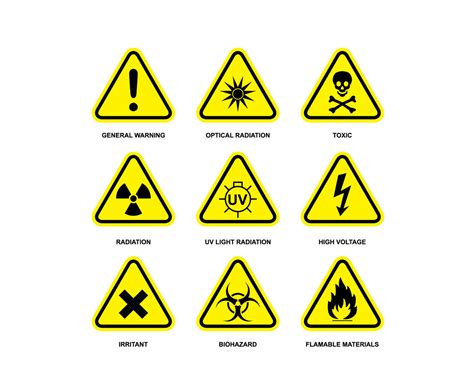 Danger Symbol Icons Vector Vector Art & Graphics | freevector.com