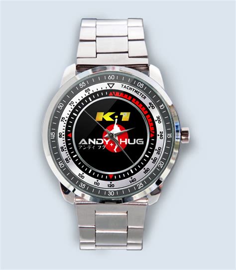 New Kyokushin Tribute to Andy Hug K-1 Logo Custom Stainless Steel Wrist ...