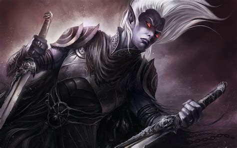 Online crop | HD wallpaper: art, dark, drizzt, drow, elf, fantasy ...