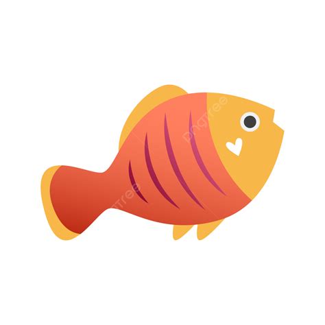 Orange Fish Vector Art PNG, Fish In Orange And Red, Fish, Dot, Yellow ...