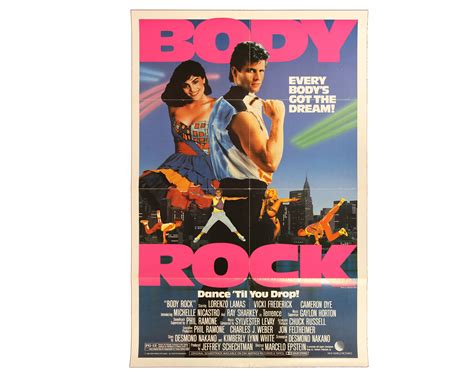 Vintage 80s Movie Poster Original 1984 Body Rock Retro 80's Film One ...