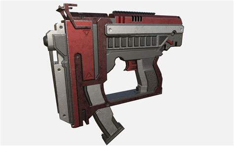 Sci-fi Robot Machine Pistol 3D Model by Awakening Animations