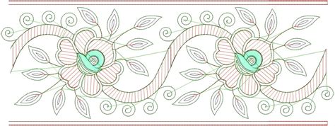 Border Embdesigntube (2) | Embroidery flowers pattern, Saree border ...