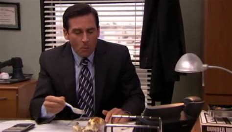 Moments Where Michael Scott Talks With Food In His Mouth