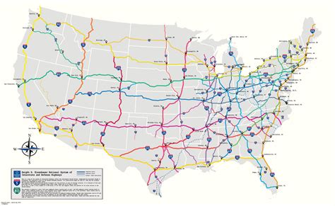 East West Interstate Highway Map