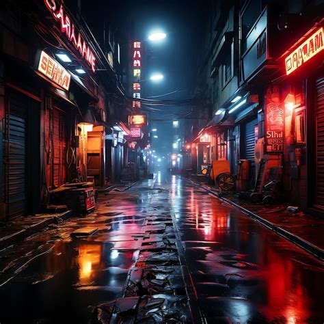 Premium AI Image | Cyberpunk Alley Step Into a Gritty Cyberpunk ...