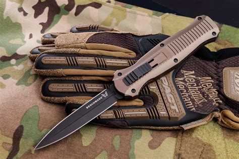 Benchmade Infidel OTF Automatic Burnt Bronze D/E 4" Dagger Black 3300BK ...