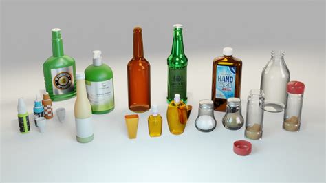 3D file Bottle 3D Model Collection・Template to download and 3D print・Cults