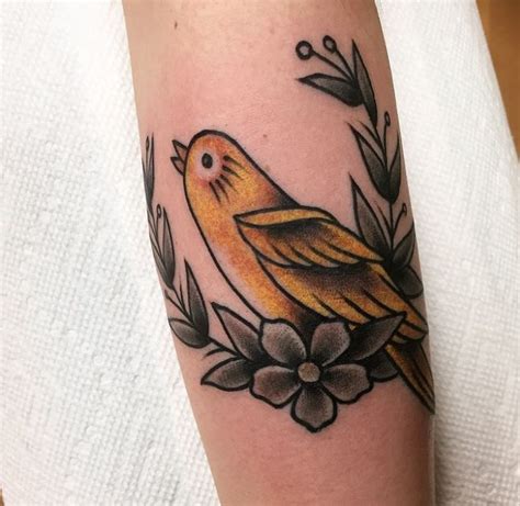 Yellow Bird Tattoo Photos