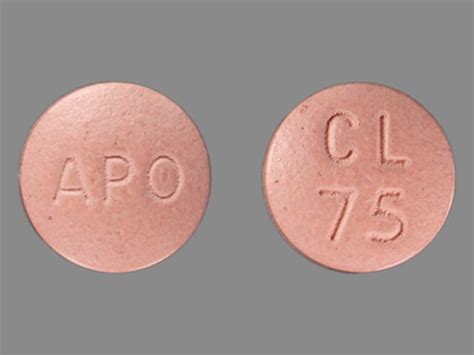 ROUND PINK apo cl 75 Images - clopidogrel bisulfate - NDC 60429-301