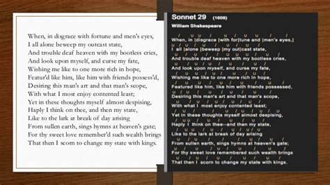 Sonnet 29 by William Shakespeare