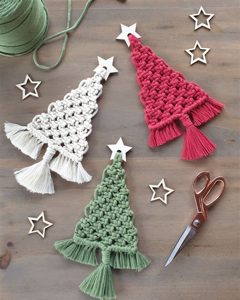 Macramé DIY KIT Christmas Tree With Wooden Star Holiday - Etsy Australia