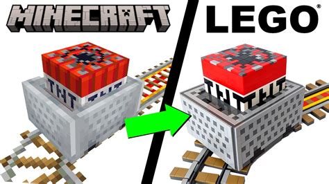 I Built A WORKING LEGO Minecraft TNT Minecart!! - YouTube