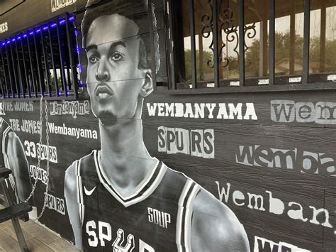 NBA prospect Victor Wembanyama depicted in Spurs jersey