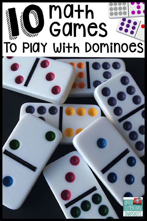 10 Math Games to Play with Dominoes | Math games, Math classroom, 2nd ...