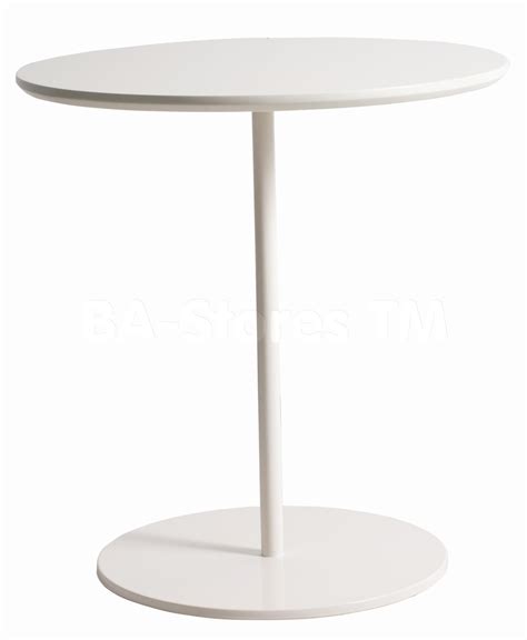 modern white round end table - Nikki Eagle