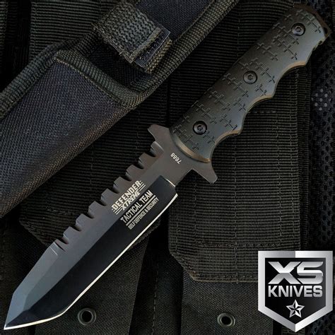 9" Night Ops Tactical SAWBACK Bowie Knife w/SHEATH Military Fixed Blade ...