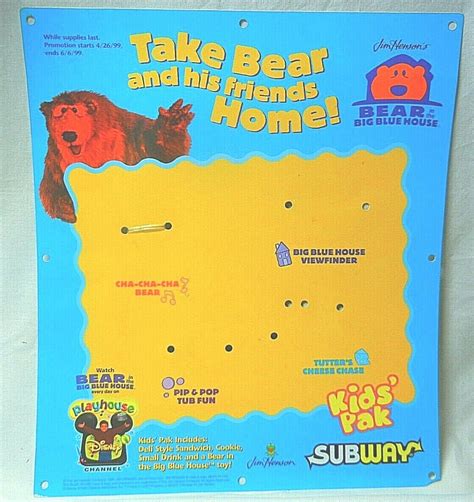 SUBWAY KIDS PAK MEAL Toys VINTAGE DISPLAY BOARDS ONLY | eBay