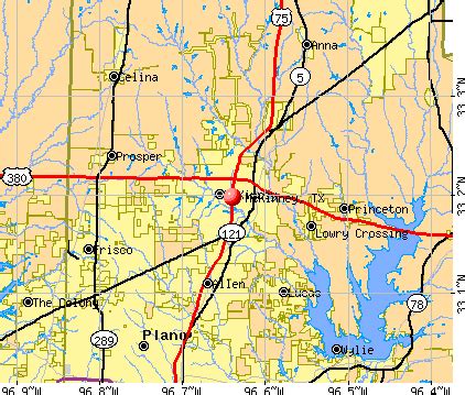 McKinney, Texas Map