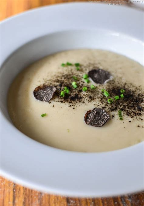 Celeriac & potato soup with truffle & leek ash Ash Recipe, Truffle ...