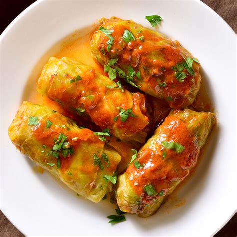 Classic Gołąbki: Polish Stuffed Cabbage Rolls with Tomato Sauce (Pork ...