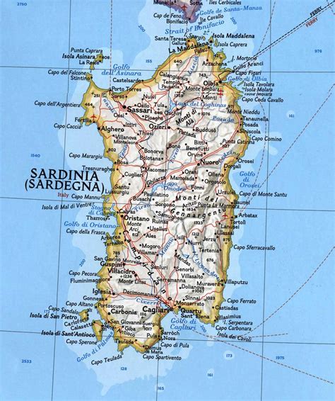 Sardinia Map - Mapsof.net | Sardinia, Map, European road trip