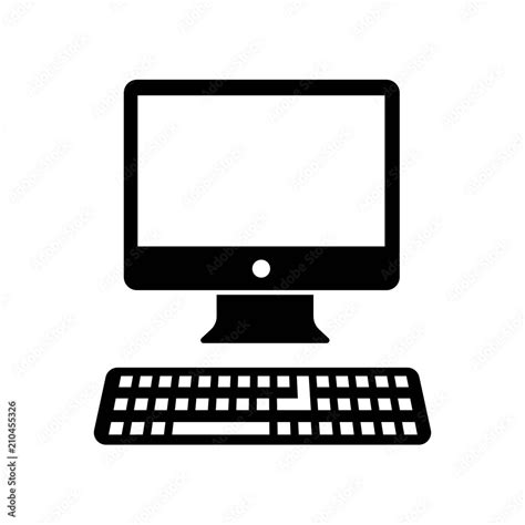 Computer icon vector icon. Simple element illustration. Computer symbol ...