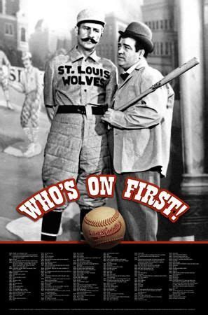 Who's On First Abbott and Costello Baseball Comedy Routine Poster- Allu ...