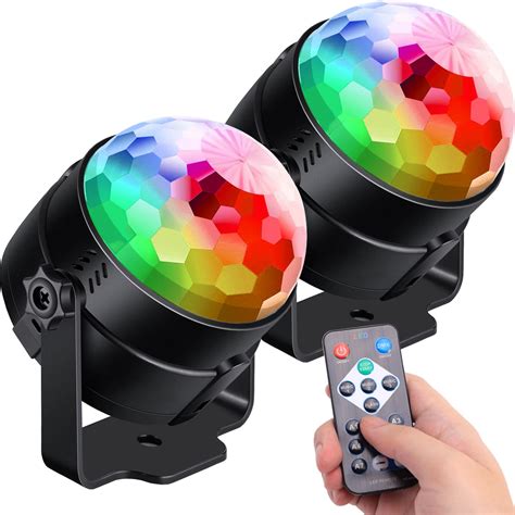 Buy [2-Pack] Sound Activated Party Lights with Remote Control Dj ...