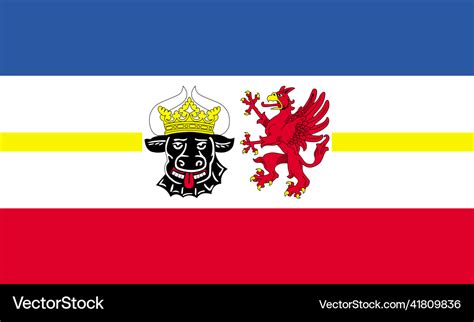 Mecklenburg vorpommern flag Royalty Free Vector Image