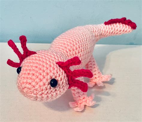 Axolotl Custom Colored Axolotl Crochet Axolotl Figure in 2022 | Custom ...