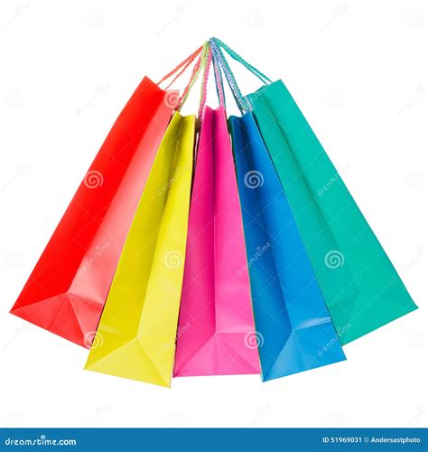 Colorful Paper Shopping Bags Stock Image - Image of vibrant, design ...