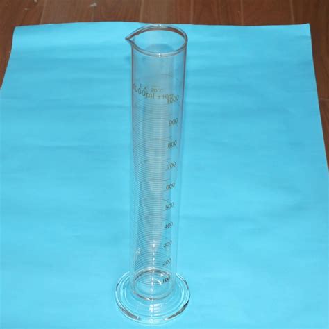 1000ml Lab Glass Graduated Measuring Cylinder 110mm Height With Spout ...