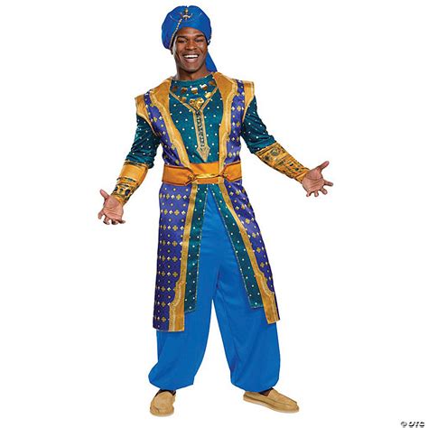 Men's Plus Size Deluxe Aladdin™ Live Action Genie Costume | Halloween ...