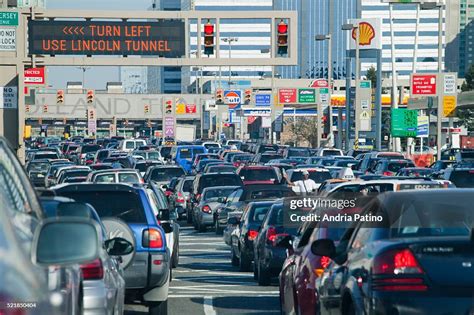 Traffic Into The Holland Tunnel From New Jersey High-Res Stock Photo ...