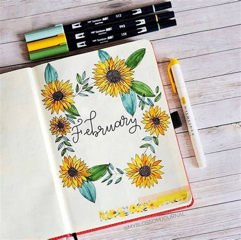 45 Monthly Bullet Journal Cover Page Ideas - Beautiful Dawn Designs